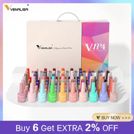 Venalisa VIP3 - multi-color gel polish, 60 new fashion colors gel polish, colored gel polish for nail art design, complete nail polish learning kit
