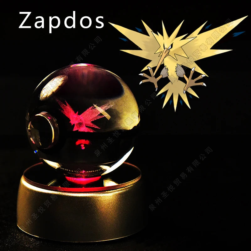 Boule de cristal 3D veilleuse — lampe en verre, statue, cadeau d'anniversaire pour enfants