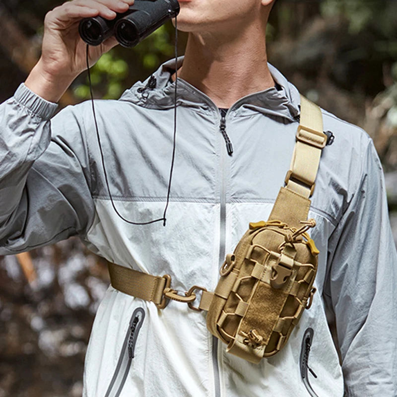 Sac de poitrine pour bouteille d'eau de Sport en plein air, couverture tactique suspendue à la taille, sacs de taille multifonctionnels, pochette de plate-forme de cyclisme d'escalade en plein air
