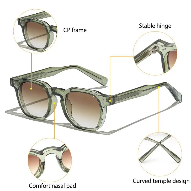 Lunettes de soleil carrées rétro pour hommes — mode punk, femmes, voyage, UV400, lot 1/2/3 pièces