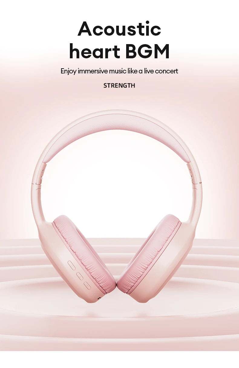Casque Bluetooth HiFi stéréo sans fil — sport, micro, pliable, faible latence, jeu