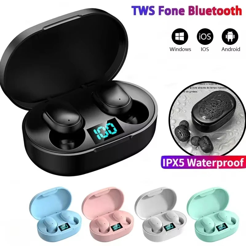 Écouteurs Bluetooth sans fil TWS — antibruit, contrôle tactile, stéréo, étanche, avec microphone