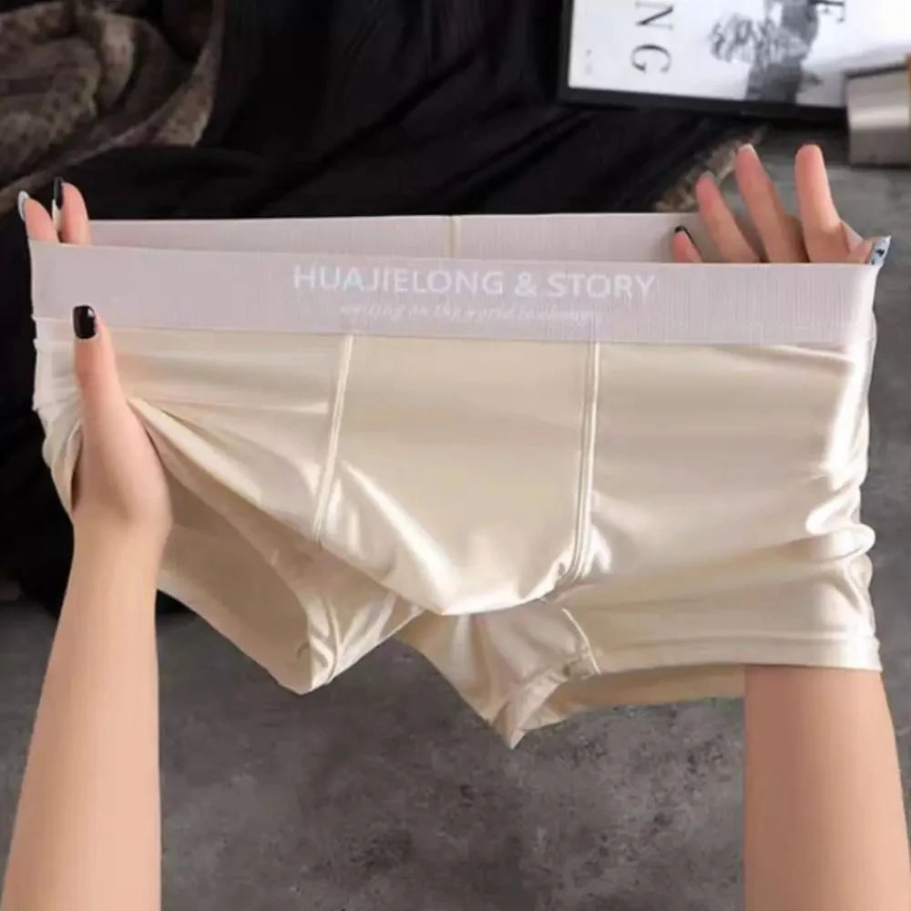 Boxer Satin Soie Homme — Respirant, Mince & Sans Couture