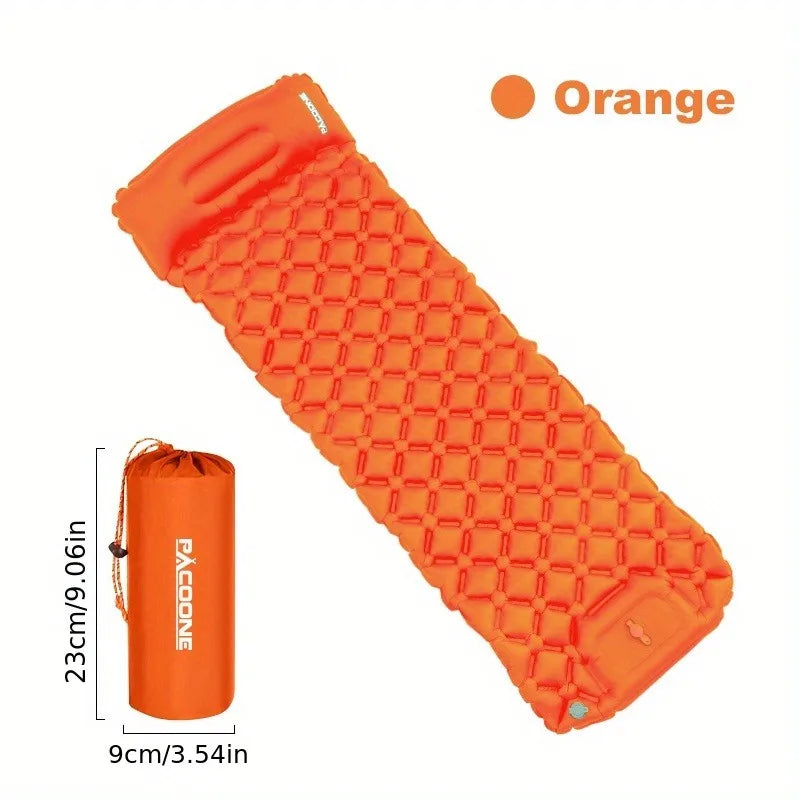 PACOONE – matelas gonflable de type presse pour Camping, imperméable à l'humidité, coussin de couchage d'extérieur, tapis d'air de plage, tente, coussin de voyage