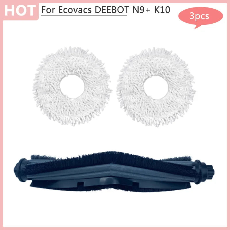Main Brush Cover for Ecovacs DEEBOT N9 + K10 Yeedi Robot Vacuum Cleaner, Dust Box, Hepa Filter, Mop Cloth Module, Home Accessories