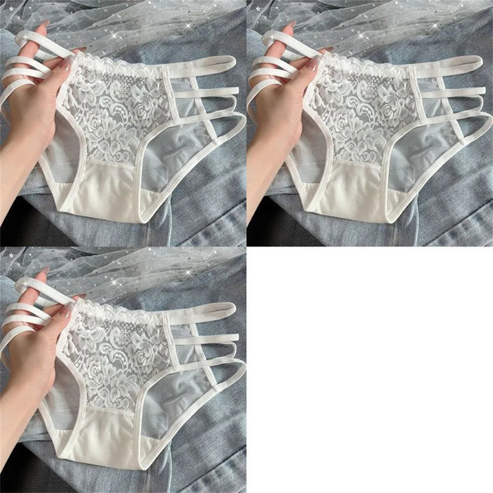Culottes en Dentelle Femme — Lot de 3 Pièces Lingerie