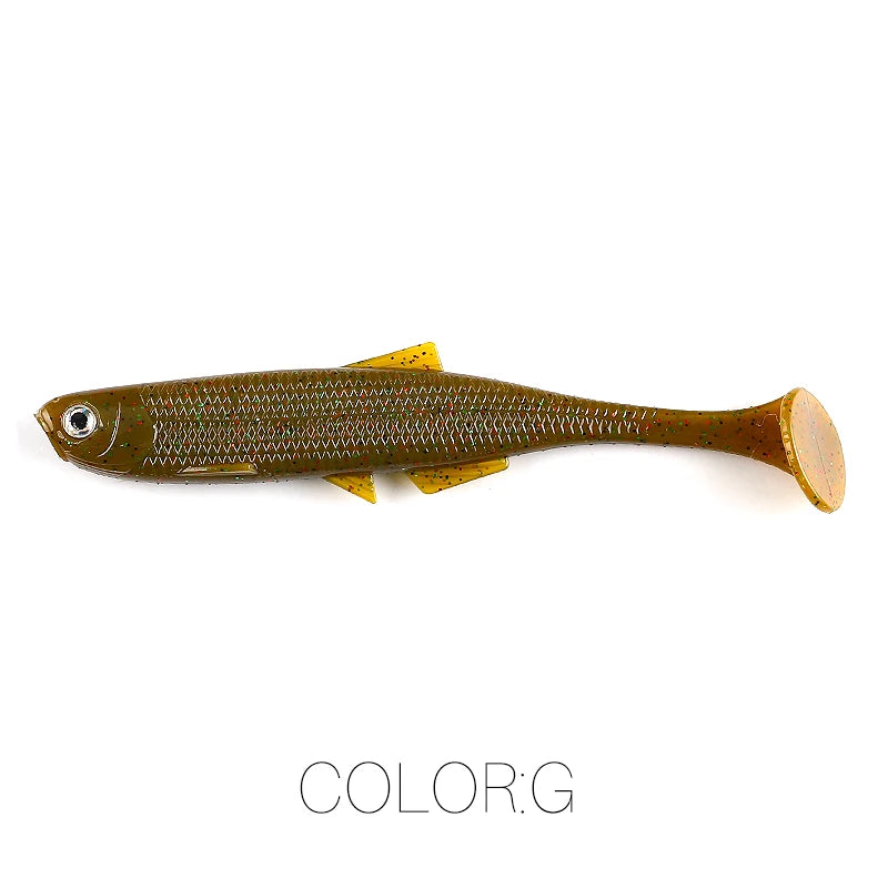 Supercontinent leanness ShadTeez cola en T 5 cm/7,5 cm/12 cm lucio lucioperca depredador pesca 3D ojos señuelo blando señuelos de pesca