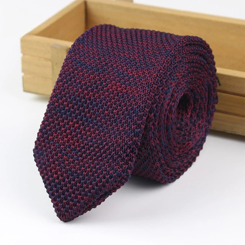 Cravate homme tricotée dégradée — slim, classique, tissée, étroite