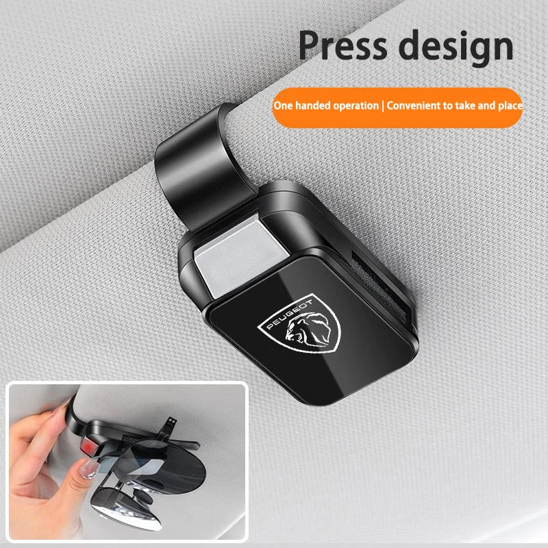 Porte-Lunettes Voiture Clip Pare-Soleil — Rangement, Protection Éponge, Anti-Rayures