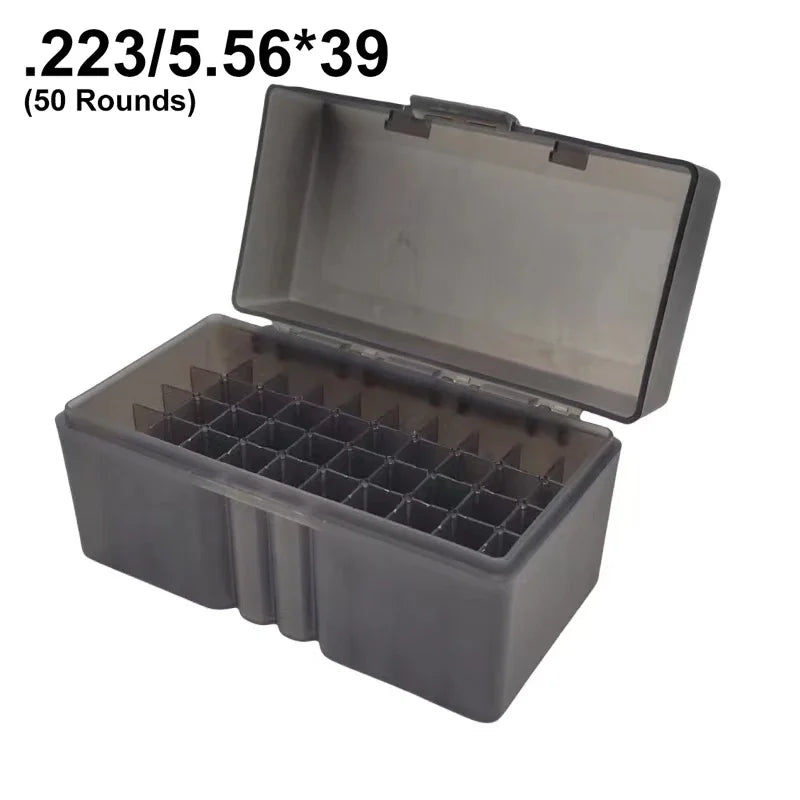 Boîte à balles tactique 50/100 cartouches, boîte de rangement de transport de munitions pour pistolet de 9mm, étui à balles dur rabattable, accessoire de chasse