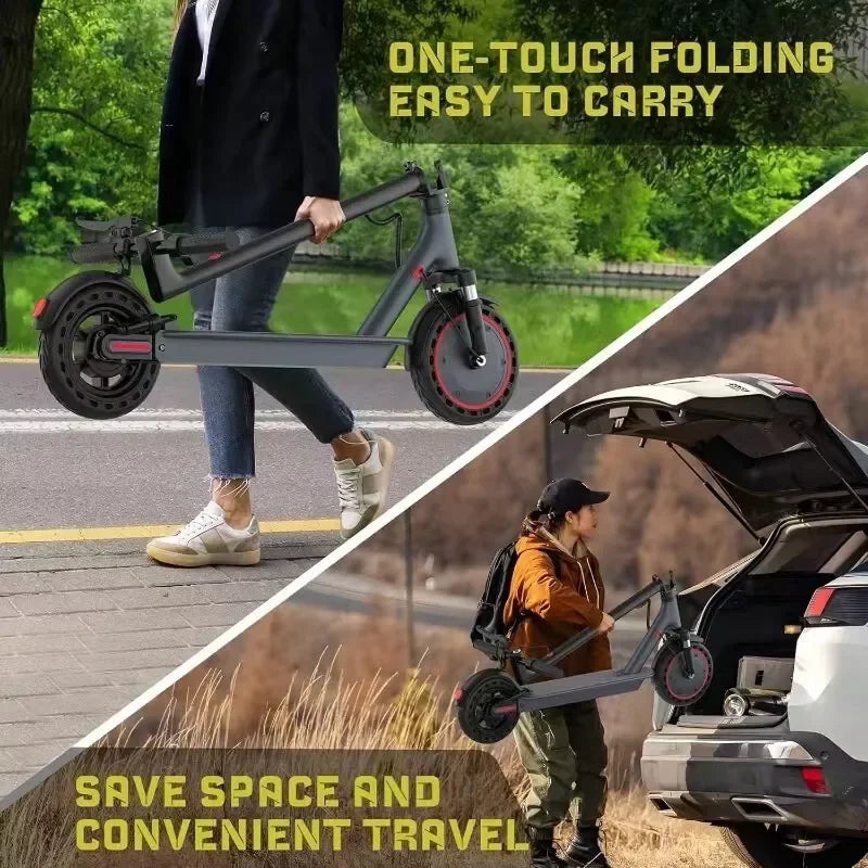 Scooter Électrique 500W 22MPH Adulte — App Intelligente Antidérapant Pliable