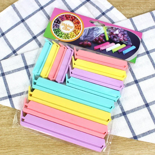 Clips hermétiques pour sacs alimentaires, 12 pièces, scellant en plastique réutilisable et étanche pour collations, chips et céréales |   Accessoires de cuisine lavables au lave-vaisselle