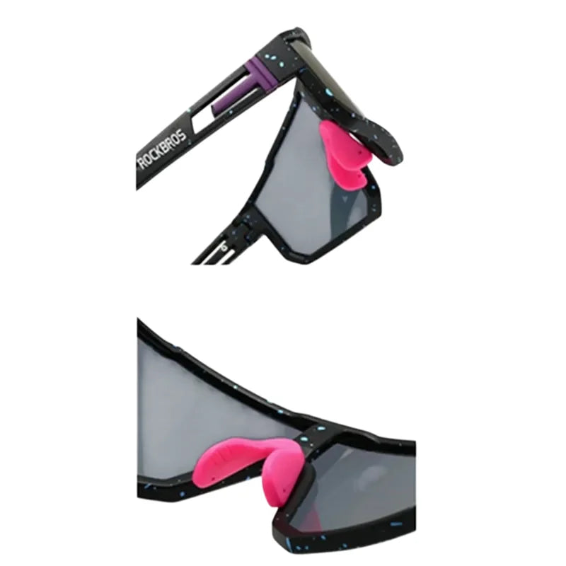 Lunettes de cyclisme surdimensionnées coupe-vent colorées — sport extérieur, homme
