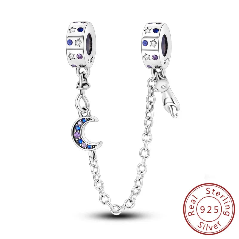 Abalorios de plata de ley 925 con huellas de perro, gato, corazón, animales, abalorios que se ajustan a pulseras, collares, colgantes, joyas para mujer, para hacer tú mismo