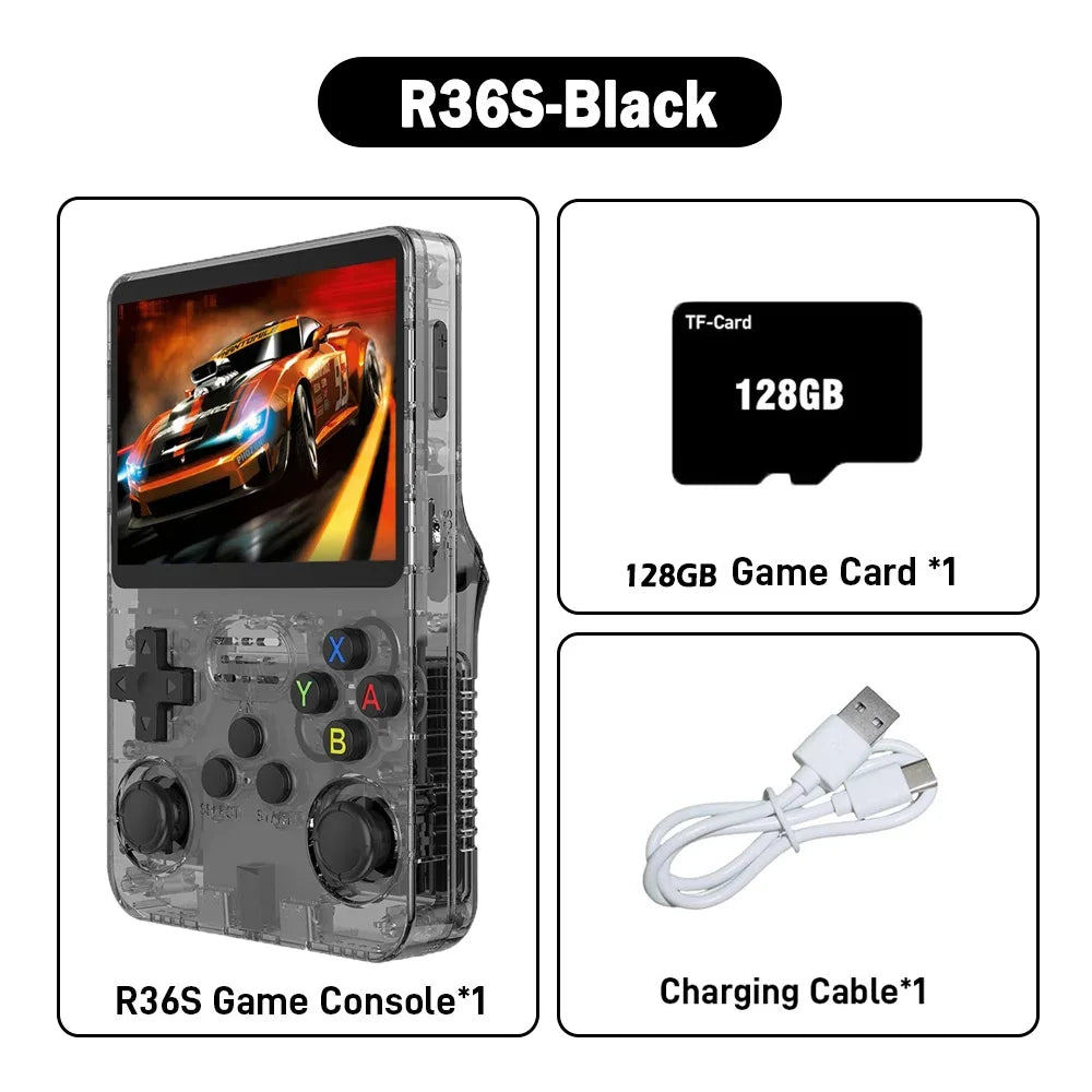 Console de jeu rétro portable 3,5" IPS — 64 Go, plusieurs couleurs, lecteur portable, jeux classiques