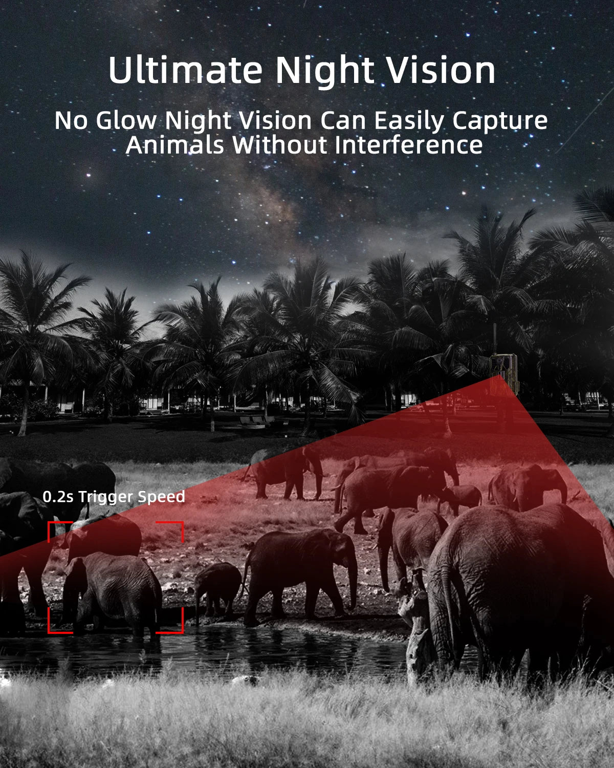 Caméra de chasse 4K 30fps avec contrôle par application, service cloud, 4G, 30MP, diffusion en direct, vision nocturne, piège photo pour la chasse sauvage HC910PRO