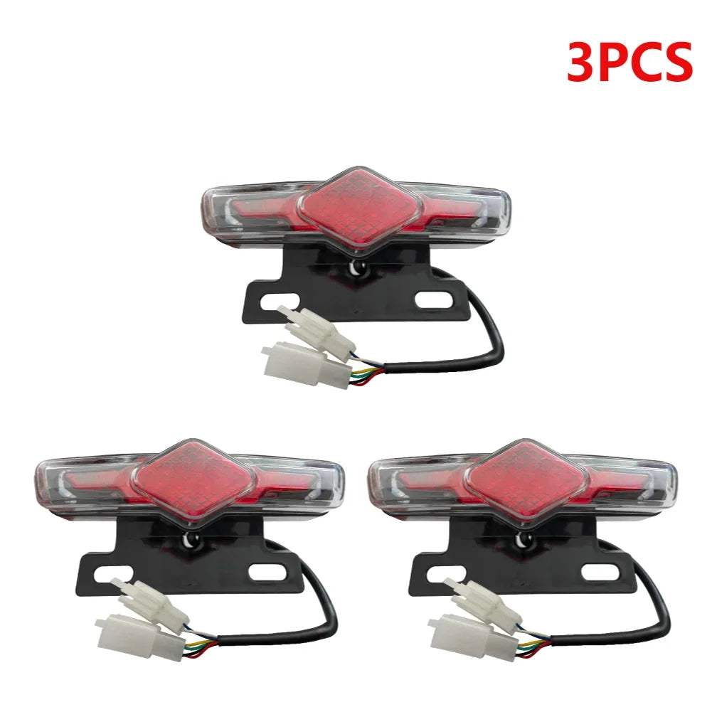 Waterproof LED Headlight for Electric Bicycle, Turn Signals, Taillight, 36V, 48V, 60V