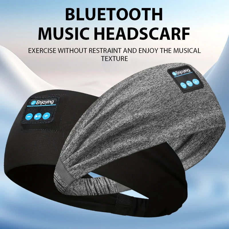 Wireless Bluetooth Headband, Sleeping Headphones, Sports Headphones/Music Cap with HD Stereo Speakers, Eye Mask for Side Sleepers
