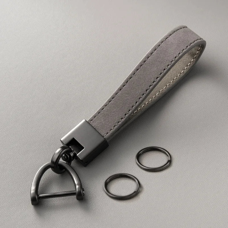 Porte-clés pour hommes et femmes, pendentifs de clé de voiture en cuir de vache avec couche supérieure, porte-clés en cuir véritable, cadeaux d'affaires