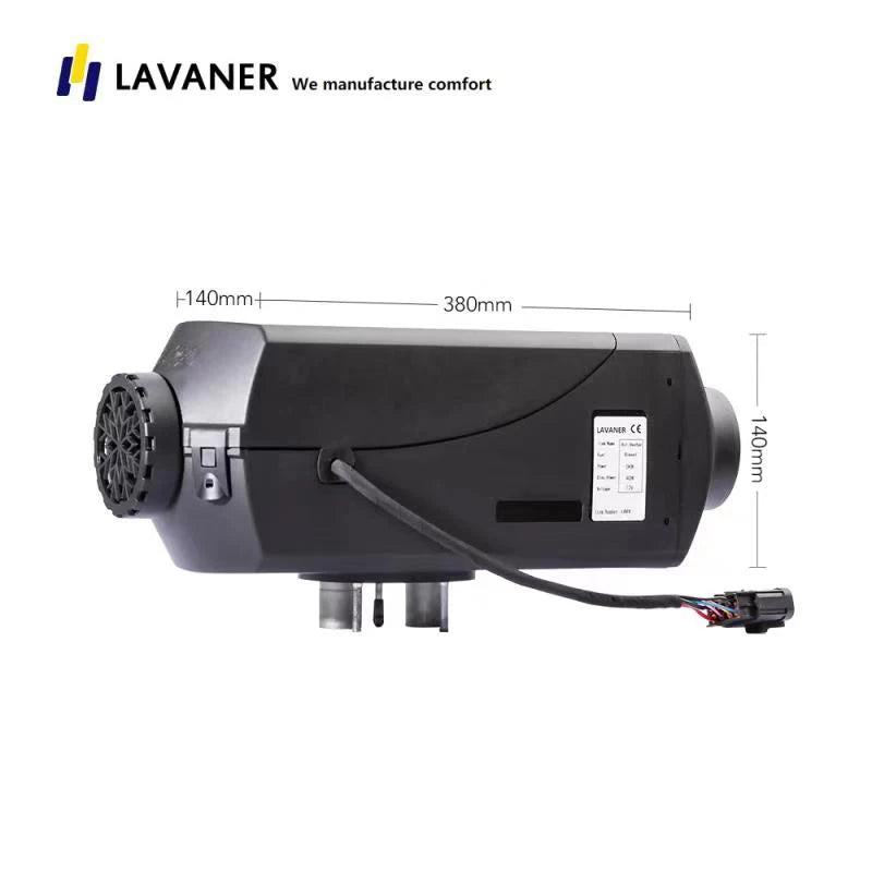 LAVANER Pro Max Alpine Brushless Waterproof Diesel 12V 5KW (below 18044 feet) Air Heater for Trucks RVs Trailers
