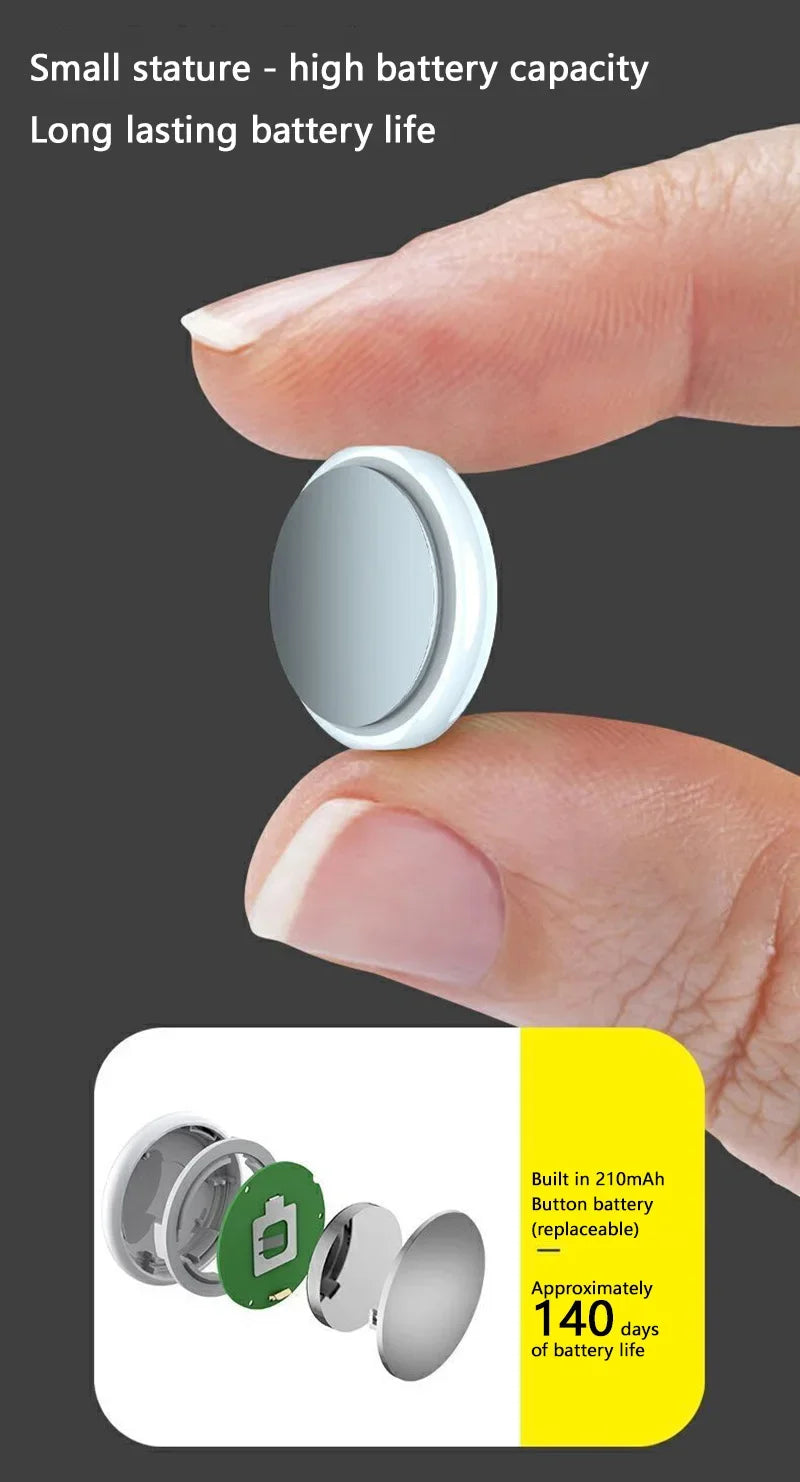 Mini traceur GPS intelligent anti-perte pour voiture, animaux domestiques, enfants, sacs, AirTag, dispositif de localisation Bluetooth pour iOS et Android