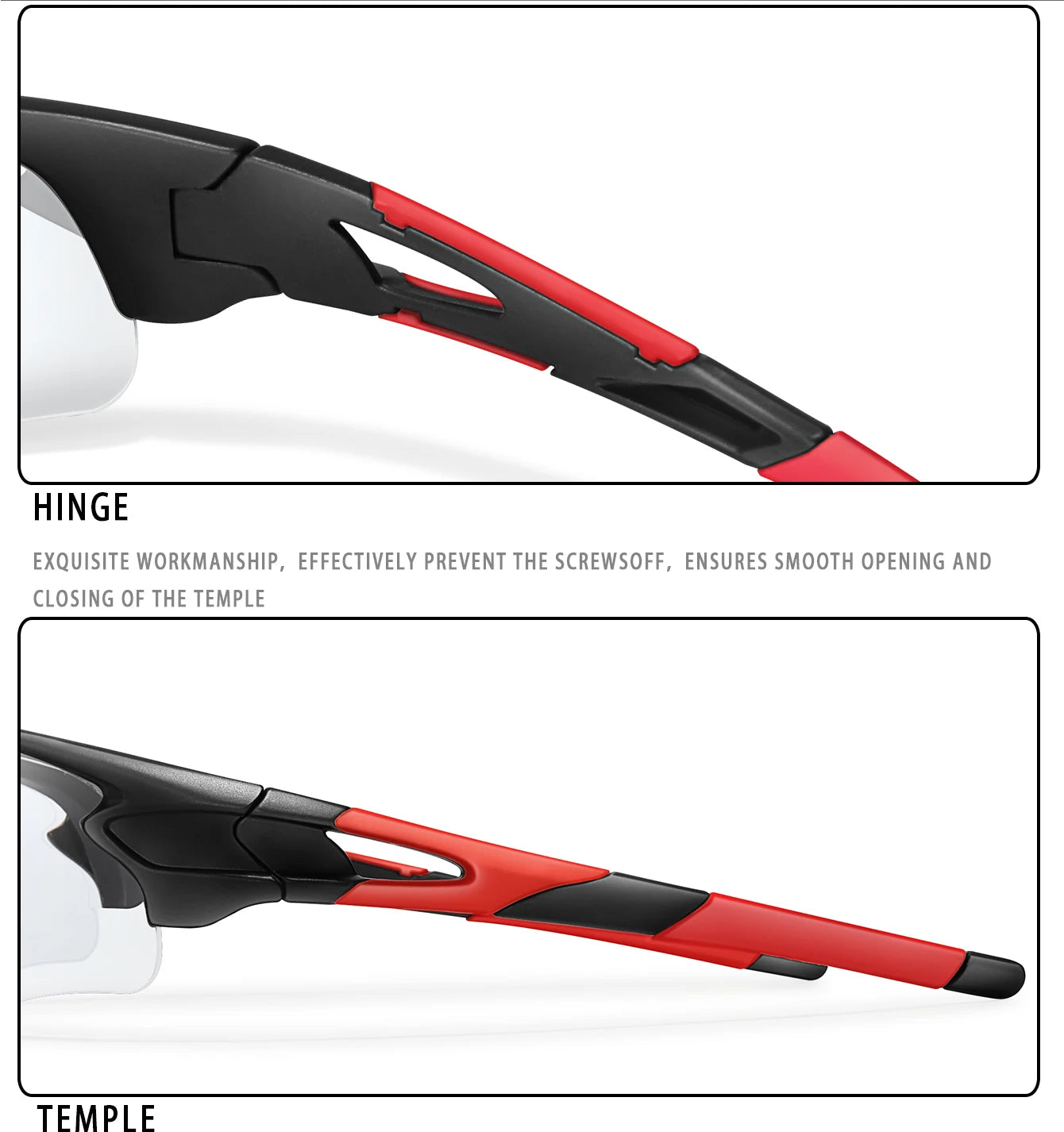 Lunettes de soleil photochromiques pour hommes et femmes, lunettes de sport de plein air, pêche, cyclisme, course à pied, conduite, marque de mode