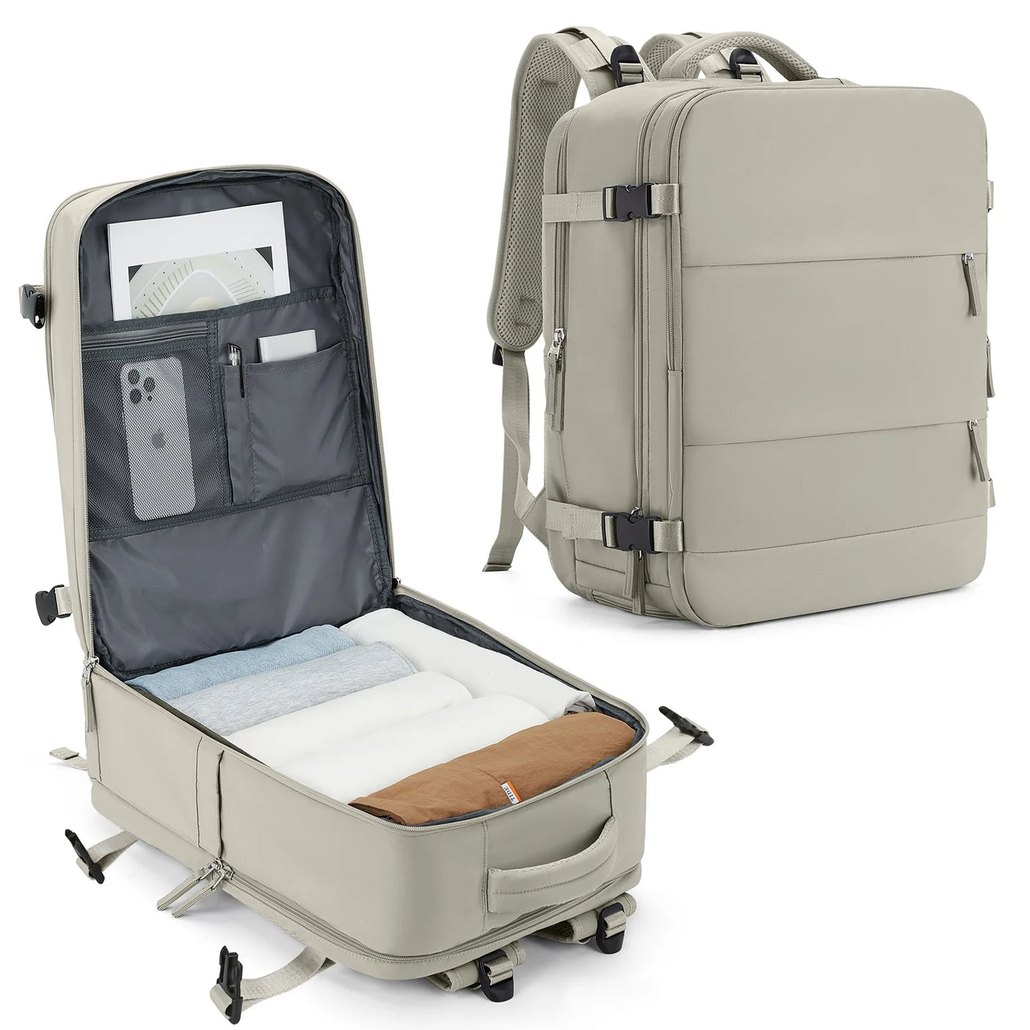 Easyjet-Cabin Bag for Men and Women, Travel Flight Backpack, Ryanair Carry-on Bag, Laptop Backpack, Cabin Size, 45x36x20, 40x20x25