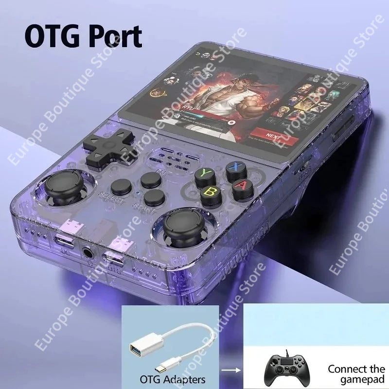 R36S Portable Game Console, 20000+ Games, 64/128GB, Retro Game Emulators, 3.5-inch IPS Screen, Support, Wholesale