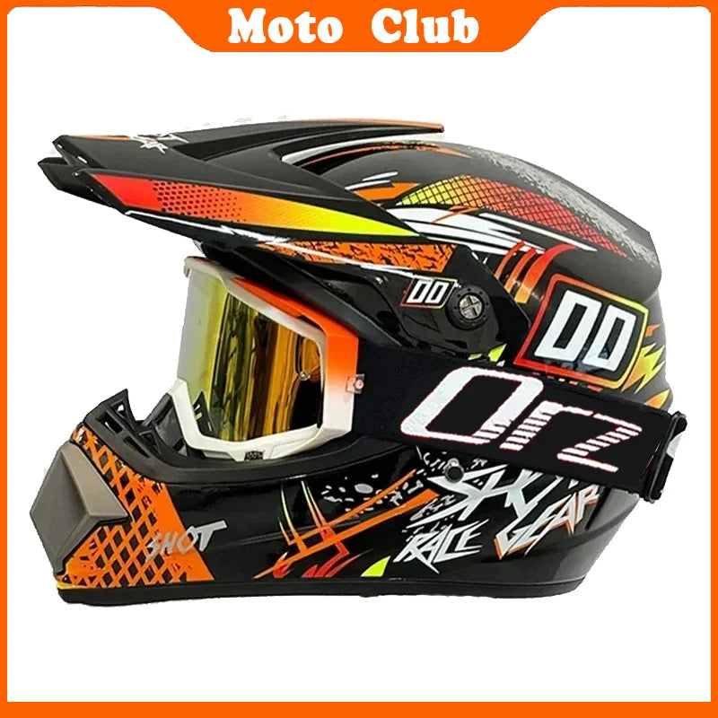 Casco de moto profesional Motocross todoterreno casco de protección para niños casco todoterreno gafas Capacete De Motocicleta regalos