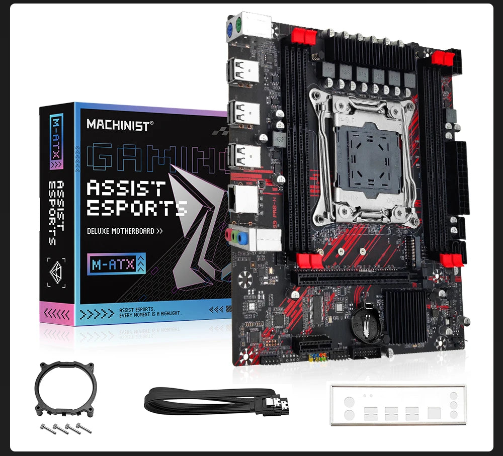 MACHINIST X99 PR8-H Combo carte mère Intel Xeon E5 2686 V4 ou E5 2696 V4 CPU LGA 2011-3, prise en charge de la RAM DDR3 NVME M.2
