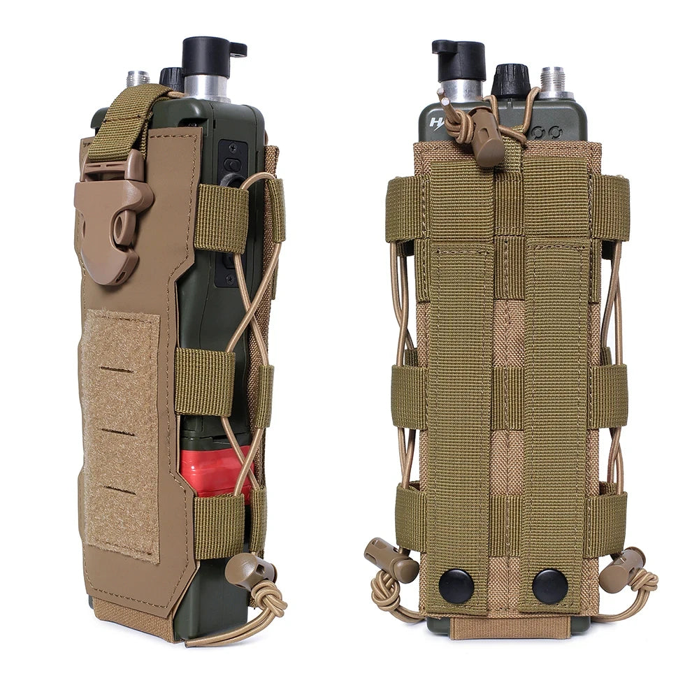 DIZETION Sports de plein air Molle bouteille d'eau pochette Radio cantine couverture étui taille Pack chasse randonnée voyage bouilloire support sacs
