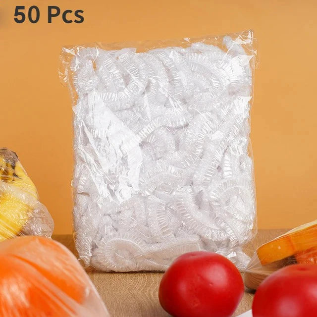 Envoltorio de plástico desechable Saran Wrap, tapa elástica de calidad alimentaria, bolsa de plástico para conservar la frescura, accesorios de almacenamiento de cocina