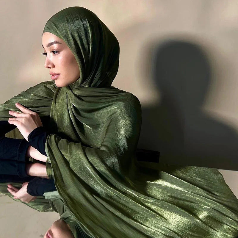 Hiyabs de gasa de primera calidad para mujer, velo turbante suave y largo, bufandas musulmanas, chales hiyab, cubierta para la cabeza islámica, accesorios de Ramadán