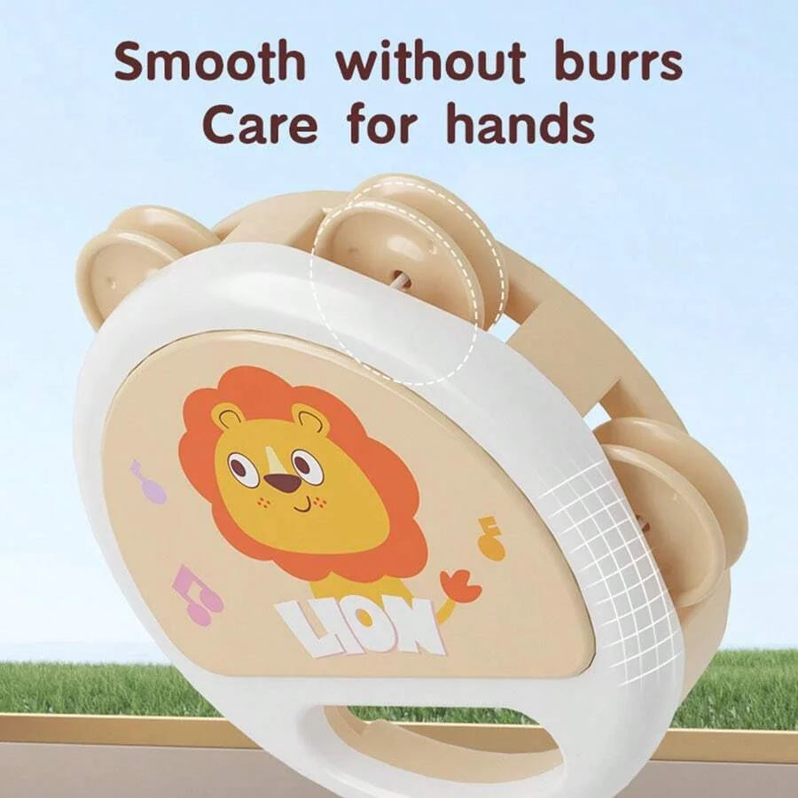 Pandereta con platillos para bebés, delicada, para niños