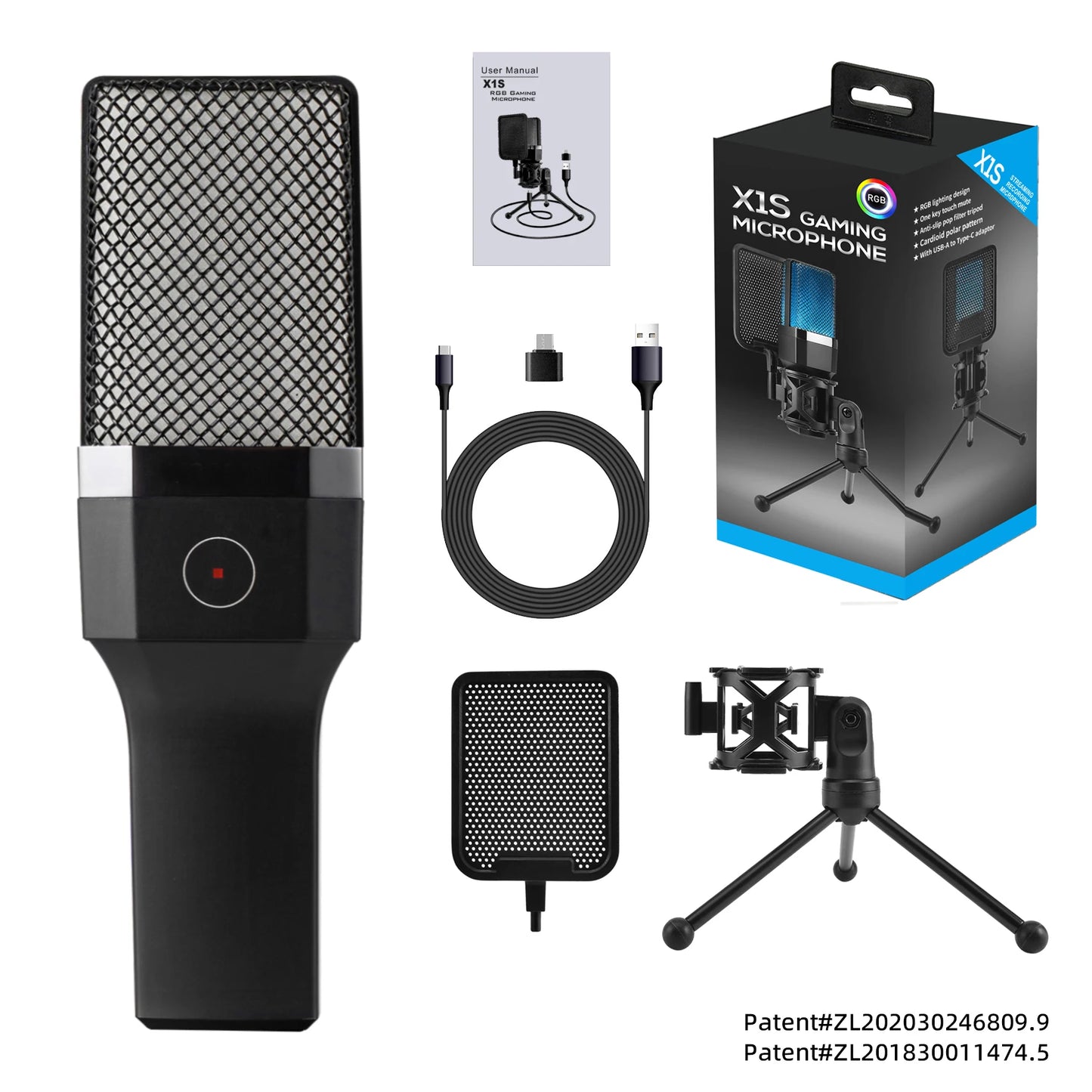 Microphone USB à condensateur pour gaming et podcast – Micro filaire pour PC, streaming et karaoké