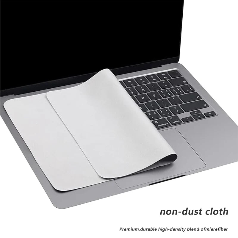 Chiffon de nettoyage anti-poussière en microfibre — housse clavier, écran ordinateur portable 13/15/16 pouces