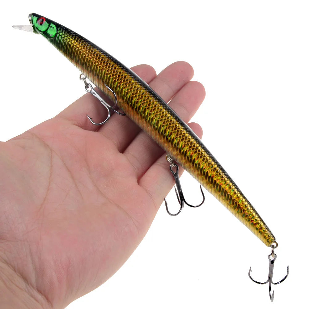 16 couleurs 18 cm 24g leurre de pêche méné Laser manivelle appât artificiel dur en plastique grand faux poisson leurres appât de pêche en mer