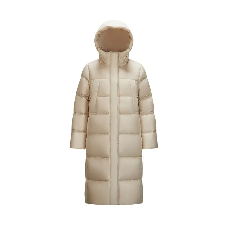 Abrigo largo impermeable de plumón para mujer Semir, nueva colección invierno 2025, abrigo holgado con capucha, abrigo de plumón sencillo para mujer