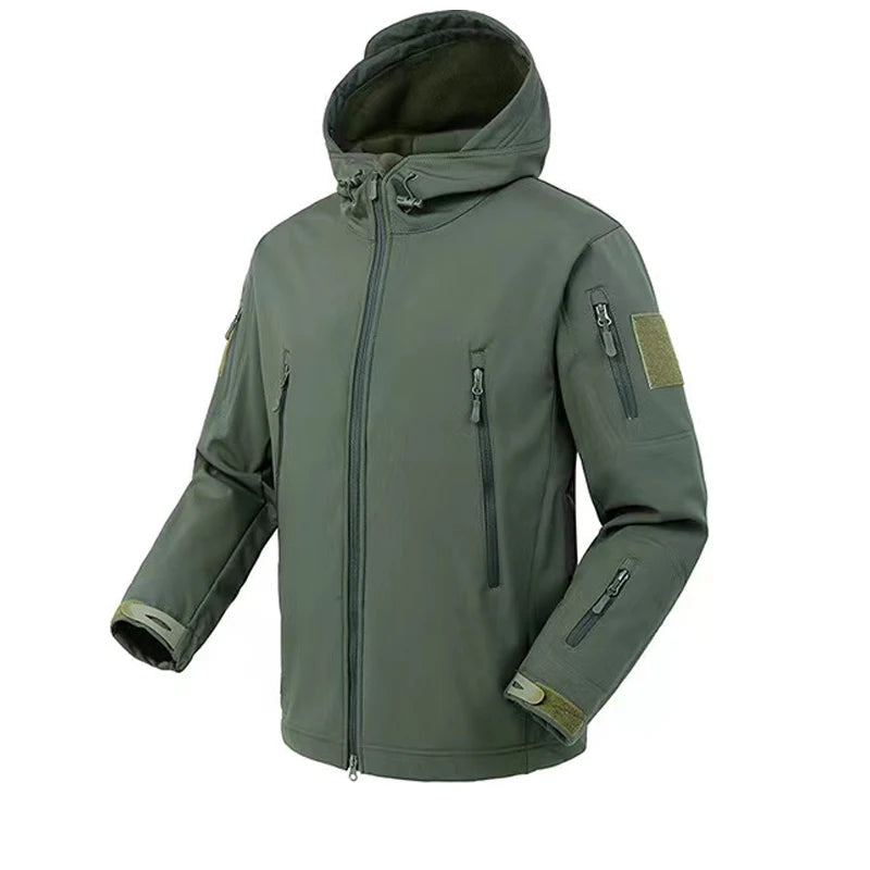 Vestes polaires SoftShell pour hommes, manteau coupe-vent à capuche, pêche, randonnée, Camping, escalade, ski, pantalons chauds, automne et hiver