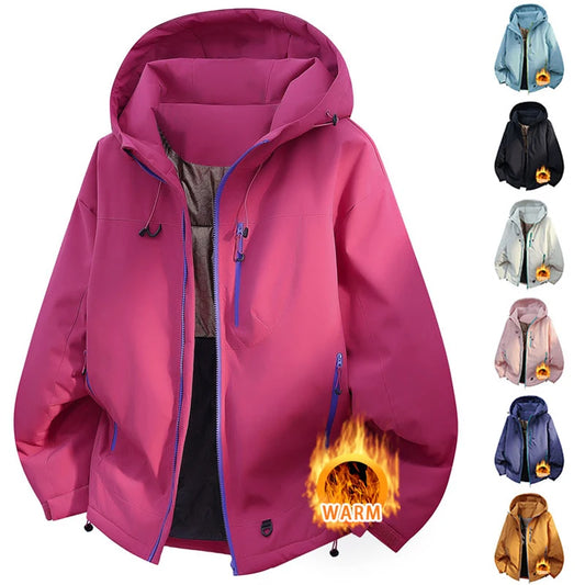 Thickened Winter Jacket Warm Waterproof Windproof Warm Sport Jacket Casual Men Women Sport Hiking Running Hooded Casual Warm Coat