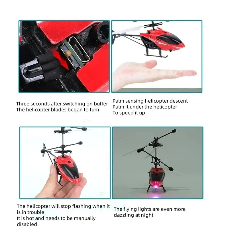 Mini dron RC recargable sin control remoto, helicópteros RC, juguetes de dron, inducción, vuelo estacionario, seguro, resistente a caídas, avión RC
