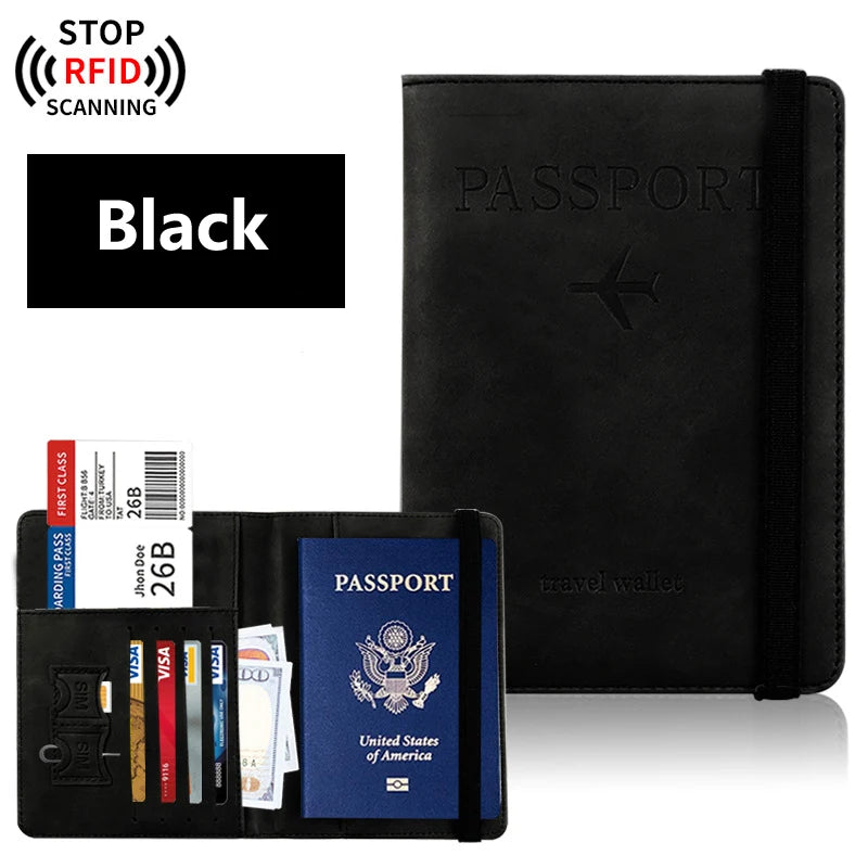 Porte-Passeport Voyage — Étui Portefeuille Accessoires Voyage Homme Femme