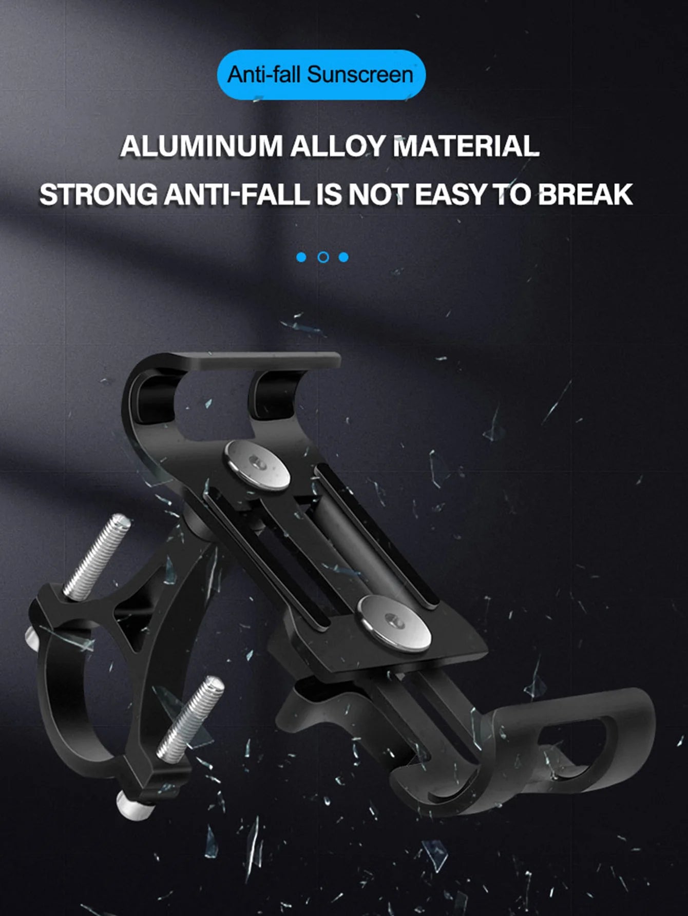 Soporte de teléfono para bicicleta de aleación de aluminio, soporte antideslizante de metal para motocicleta, Clip universal GPS para bicicleta