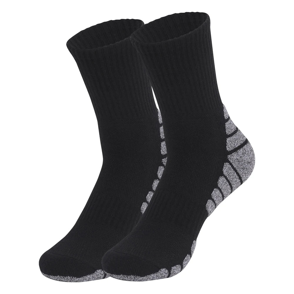 Chaussettes de sport respirantes en coton de haute qualité pour hommes et femmes, chaussettes d'équipage, serviette optique, astronomique, noir, blanc, gris, anti-odeur, 1 paire