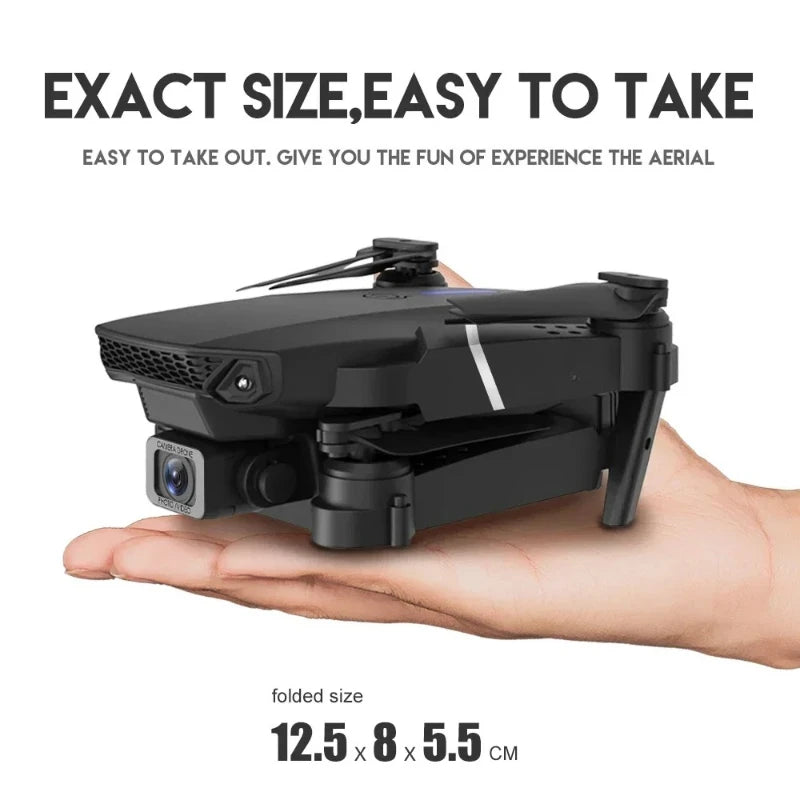 Nouveau Drone E88 Pro WiFi FPV-caméra HD grand Angle 4K/1080P quadrirotor pliable avec maintien d'altitude
