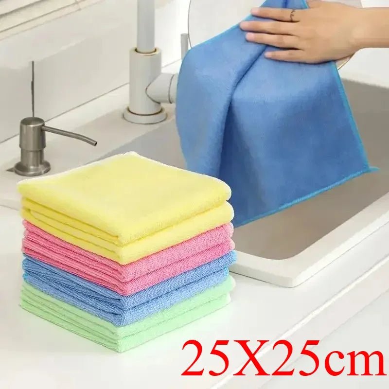 Juego de rejillas absorbentes, suaves y antimanchas, de microfibra, toallas de cocina, gris claro, 5 piezas, 10 piezas, 20 piezas