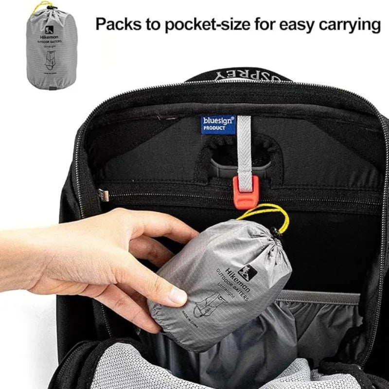 Guêtres de randonnée Dyneema pour l'extérieur, coupe-vent, imperméables, grandes protections de jambes, guêtres de trail pour le camping, le ski, la randonnée et le trekking dans le désert