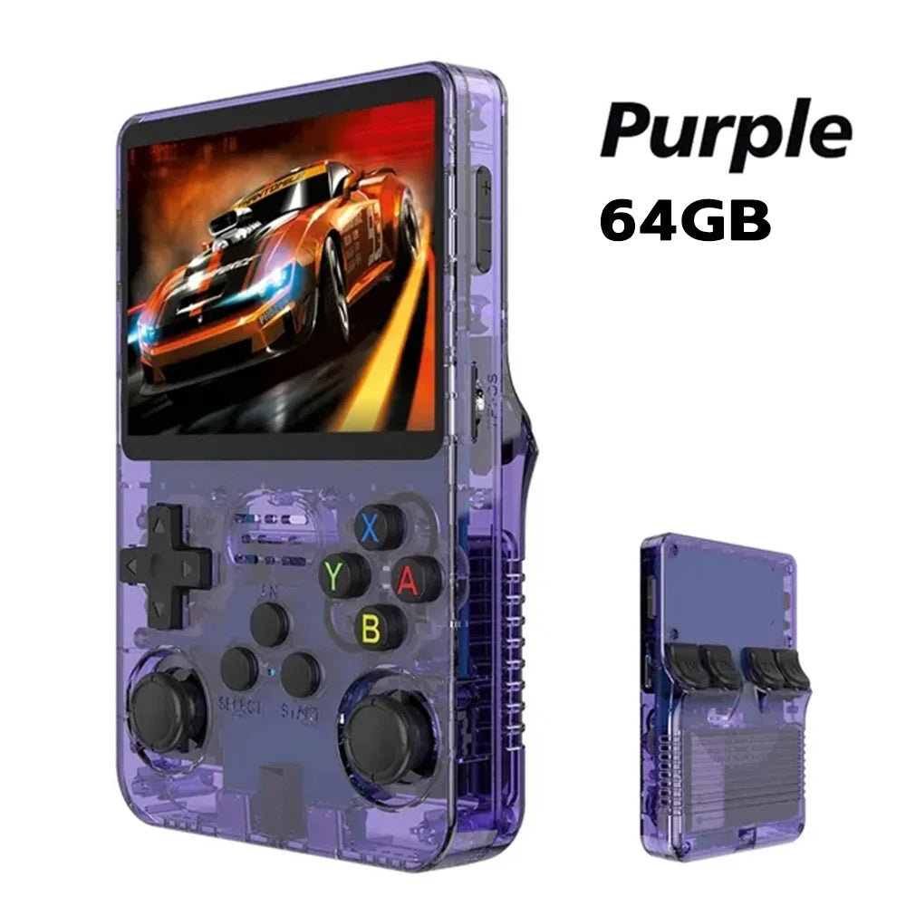 Console de jeu rétro portable 3,5" IPS — 64 Go, plusieurs couleurs, lecteur portable, jeux classiques