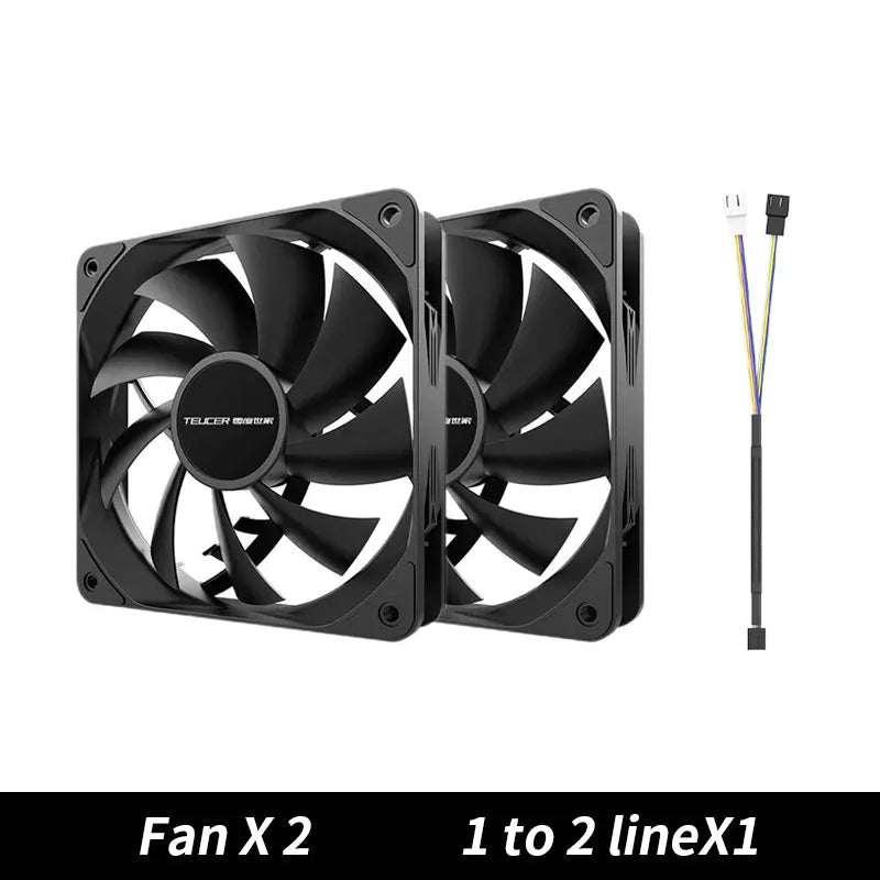 TEUCER PC boîtier d'ordinateur ventilateur PWM 4 broches 120mm silencieux 12CM ventilateur CPU refroidisseur ventilateur de refroidissement radiateur de refroidissement ventilateur 12V ajuster la vitesse du ventilateur