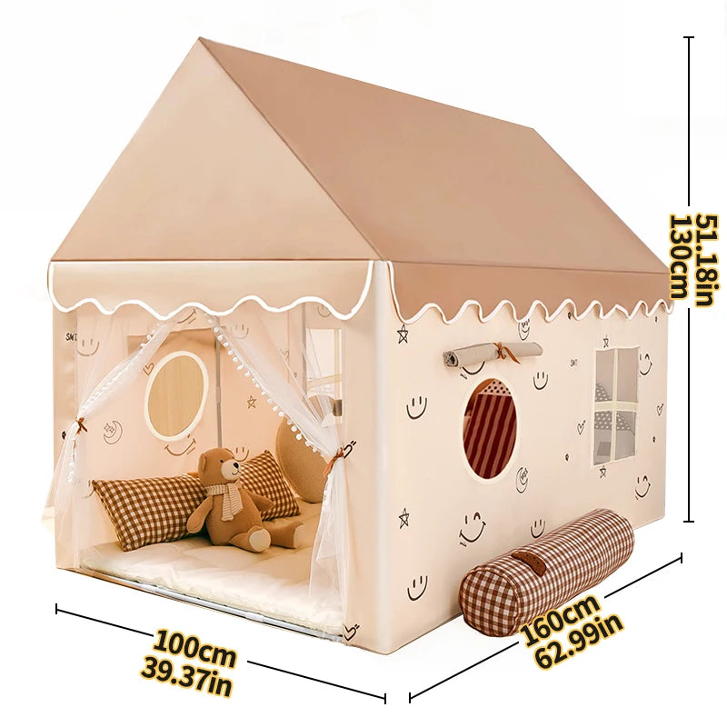 Foldable Kids Play Tent, Indoor/Outdoor Princess Castle, Playhouse for Kids Bedroom, Girls Gift, Toys, Children's Play Tents